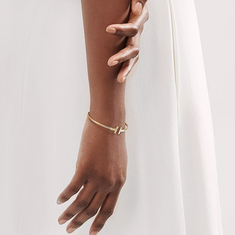 Double T Letter Bracelet - Image 3